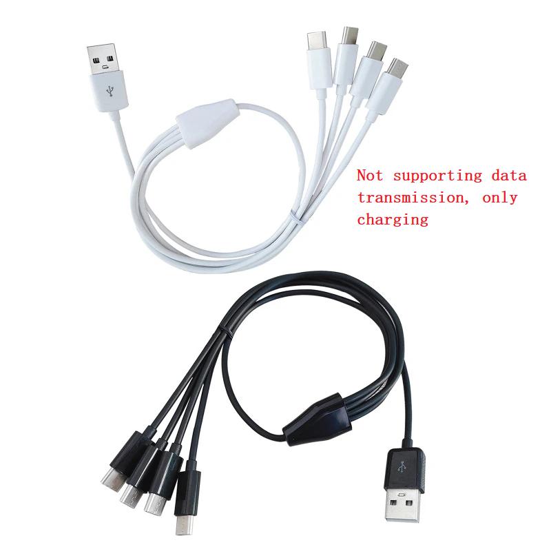 Cablu Lung de Încărcare USB C 4 în 1 Cablu de Încărcare Porturi Multiple Cablu de Încărcare Conector Tip C pentru Telefoane Mobile