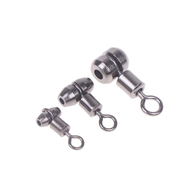 10Pcs Fishing Swivels 3-Way Copper Fishing Connector Saltwater Fishing Rolling Bearing Swivel Hook For Carp Tackle Accessories