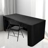 Simple Solid Color Spandex Stretch Tablecloth Rectangular Dustproof Table Cover Soft Washable Table Skirt Hotel