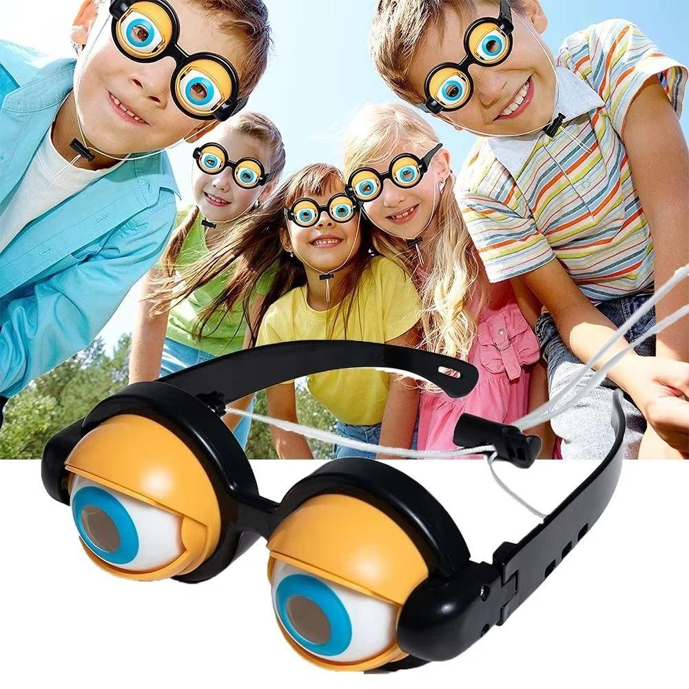 Pull String Funny Glasses Party Decor Crazy Eyes Props New Strange Prank Glasses  Kids Gifts