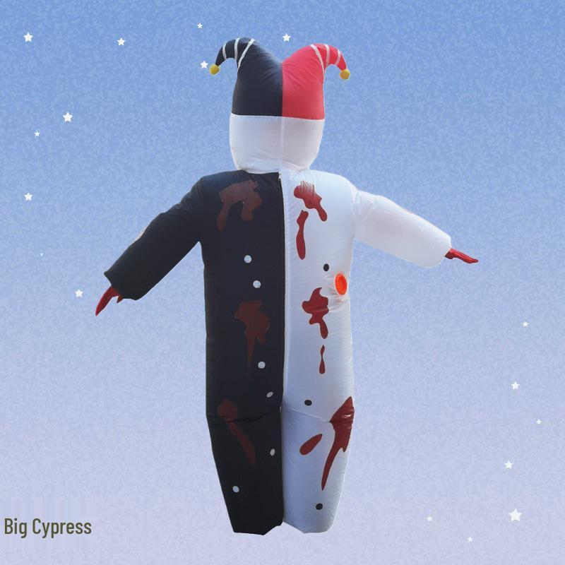 Halloween & Christmas Inflatable Evil Clown Costume - Quirky and Funny Doll Prop Suit