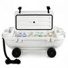 Floating Cooler, 37.9 L Floating Ice Chest with Dry Storage, Wheels & Tow Rope, Premium LLDPE Amphibious Drink Cooler for Water & Land