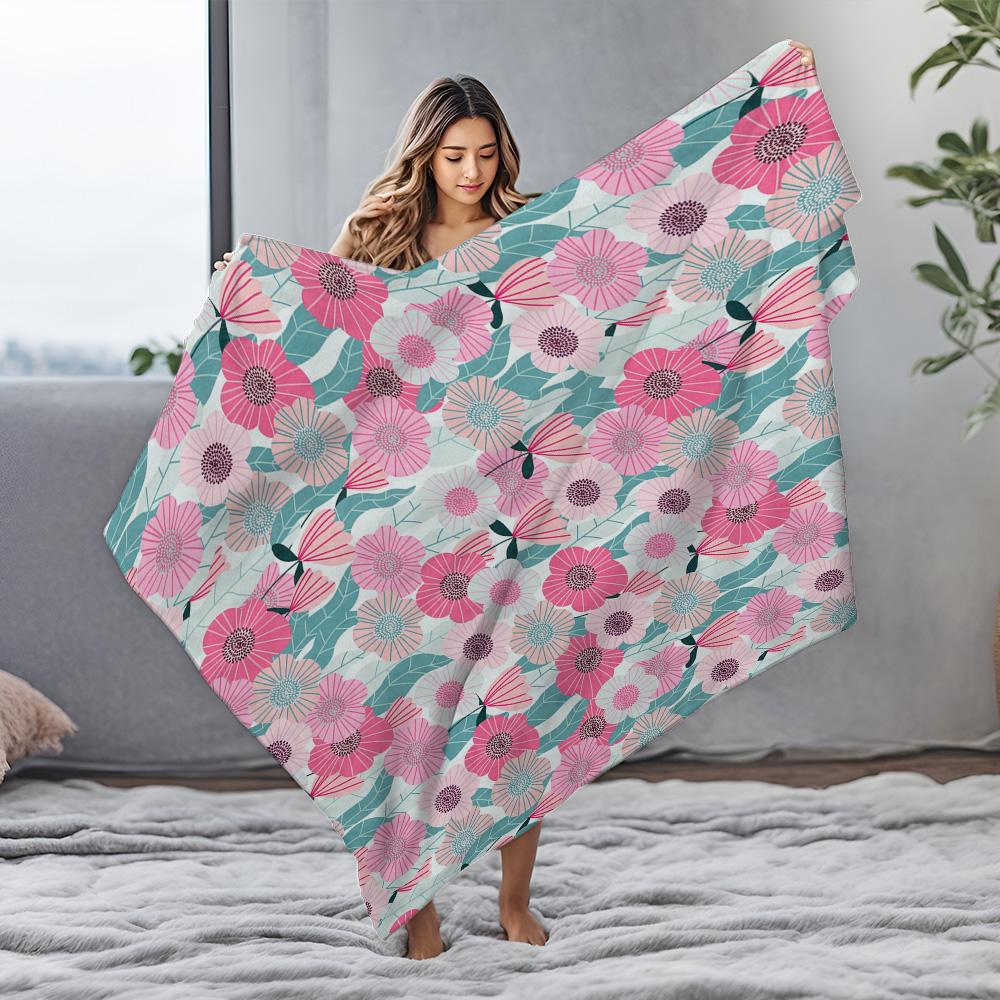 Cute Floral Baby Blanket Soft Plush Newborn Toddler Girls Gift Bedding For Children Kids Aden Blanket
