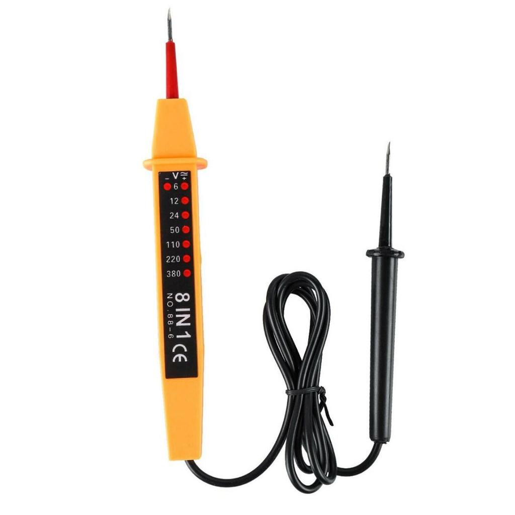8-In-1 AC DC 6-380V Car Voltage Test Pen Polarity Current Tester Detector