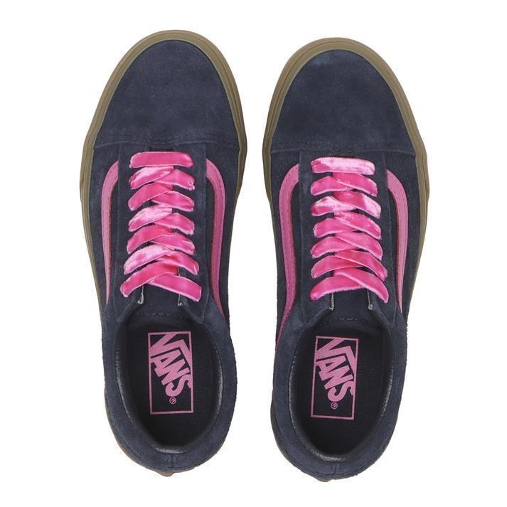 VN000E9T3E0 Vans Old Skool Hairy Suede Navy Pink (Men's)