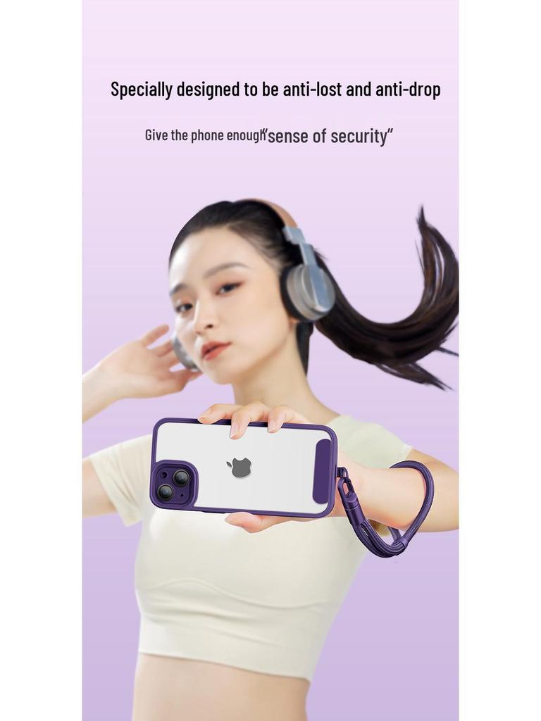 Adjustable Length Anti-Theft Mobile Lanyard with Stainless Steel Clip