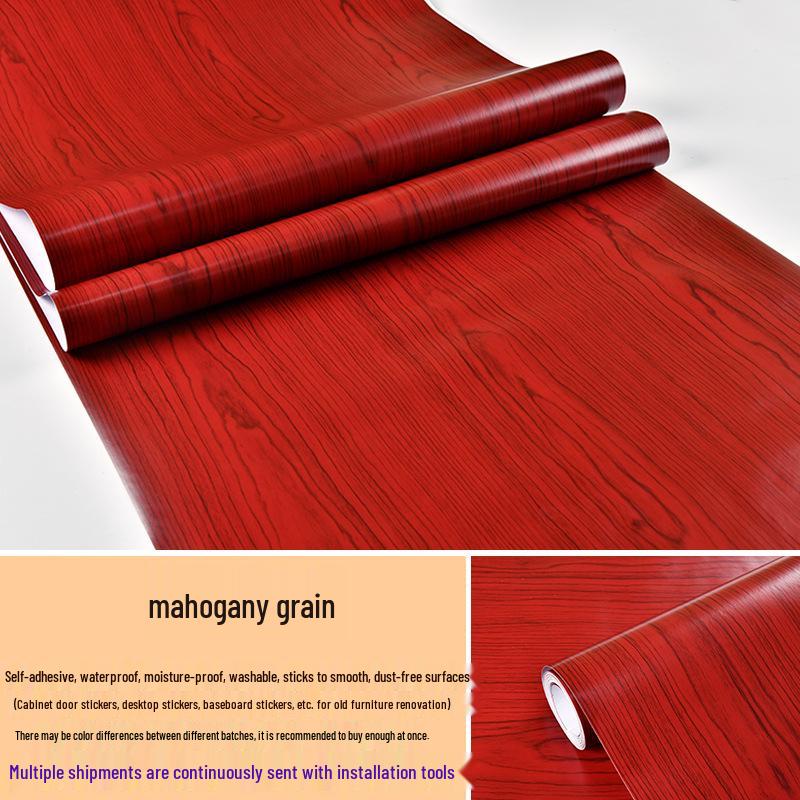 Verdickte selbstklebende Tapete mit Holzmaserung: Wasserfest, Ölfest Schreibtisch- und Möbelrenovierung.