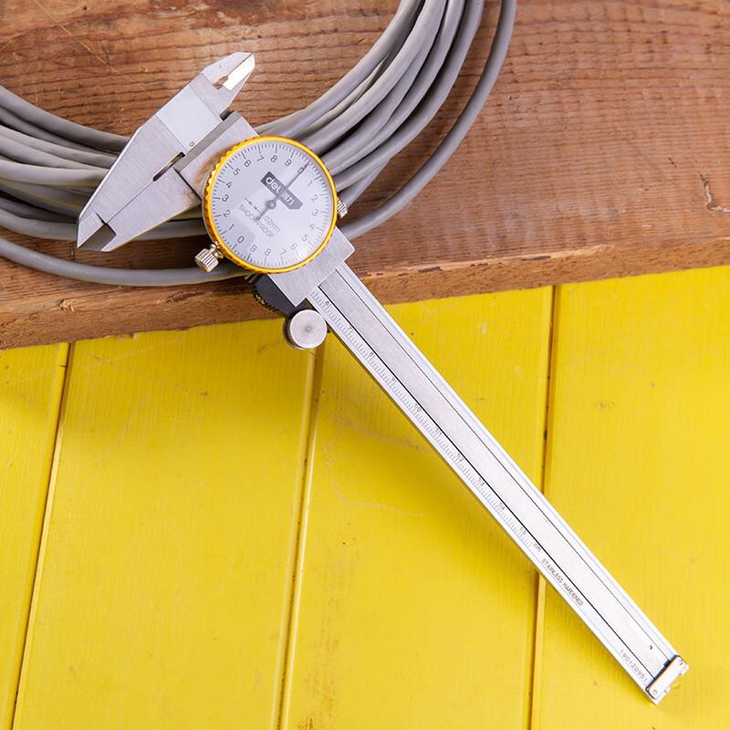 Deli High-Precision Stainless Steel Dial Caliper