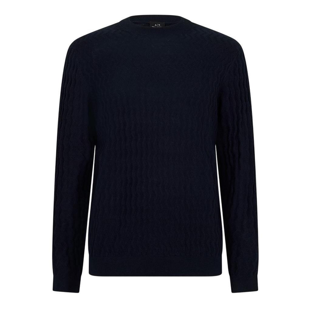 Armani Exchange Mens Textured Knit Pullover