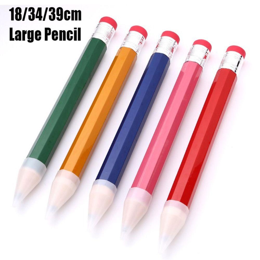 Wooden Big Pencil 18/34/39CM Huge Pencil Creative Large Wood Pencil  Student