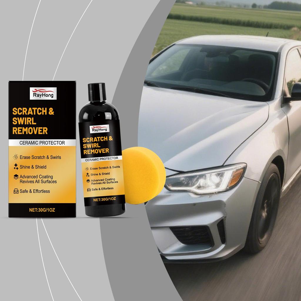 Rayhong Car Scratch Repair Kit Paint Scratch Cleaner, Polish, Renewal, Brightening, Maintenance, and Coating 30g
