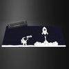 Space rocket large Mouse Pad Desk Mat Gaming mats NonSlip Stitched Edge Keyboard Extended pad Computer mouse pads office rug