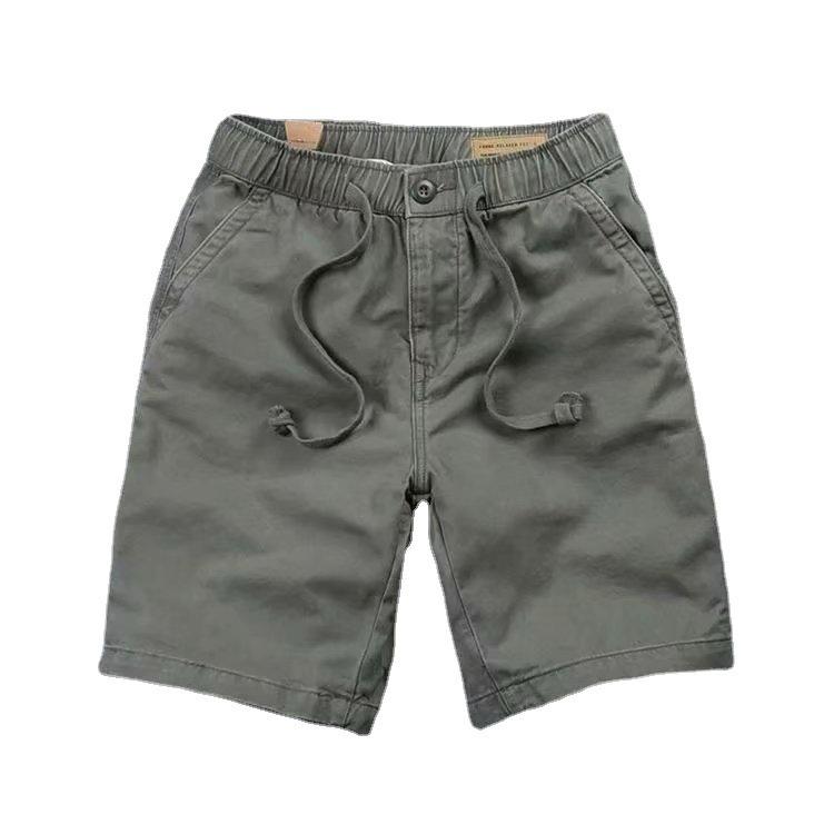 Men's Trendy Casual Black Cotton Slim Work Shorts
