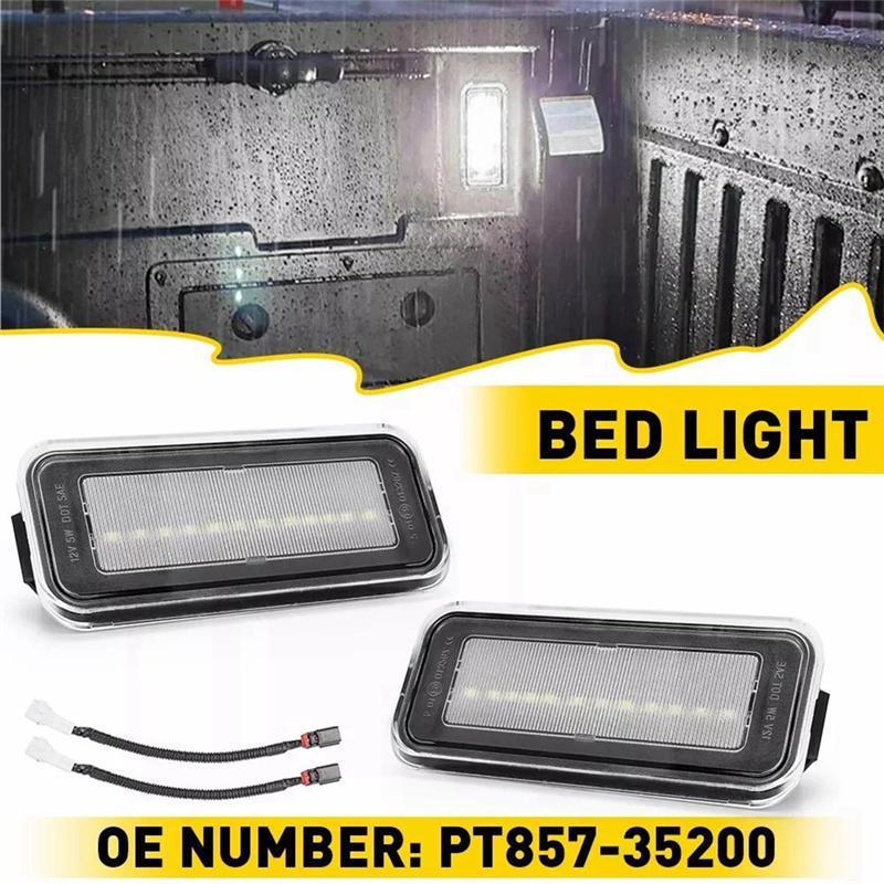 NEW-2 Pcs White LED Rear Trunk Bed Light For Toyota Tacoma 2020-2025 PT857-35200