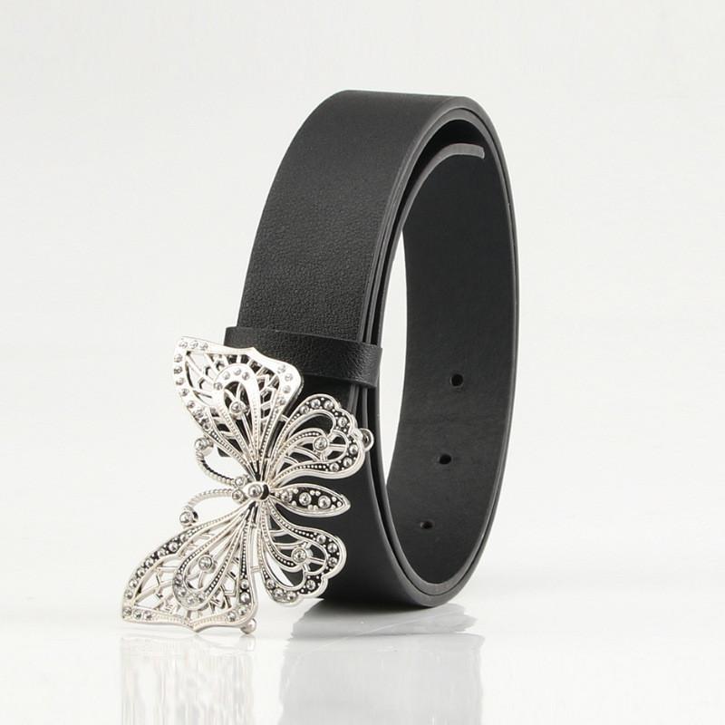 Elegant Butterfly Buckle Belt For Women Chic Dress And Denim Accessories