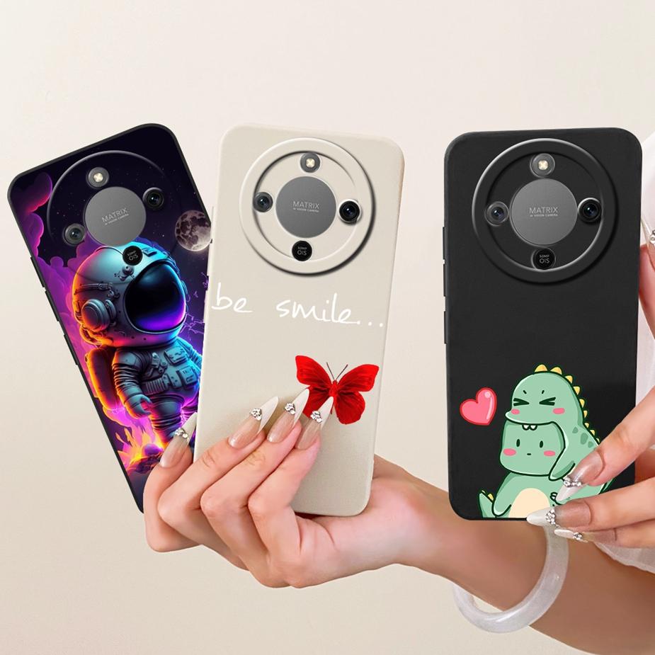 For Honor X9d Case MTN-NX1 Cute Dinosuar Cartoon Cover Soft TPU Phone Cases For Honor Magic 8 Lite X 70 HonorX70 HonorX9d Fundas