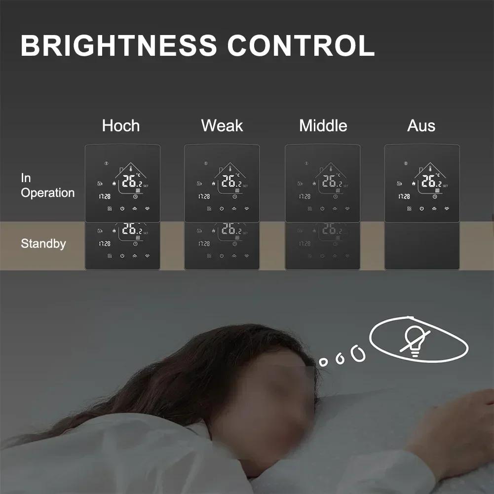 

Room Thermostat with Mirror Screen for Electric Floor Heating Programmable 7 Heating Cycles Manual Mode and Safety Features China Mainland