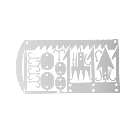 Fishing Hook Card Creative Multifunctional Stainless Steel Camping Survival Tool Card for Camping