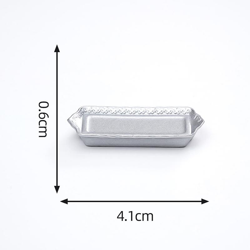 10Pcs Mini Dollhouse Accessory Set – Assorted Dessert Plate Simulations for Kitchen Decor