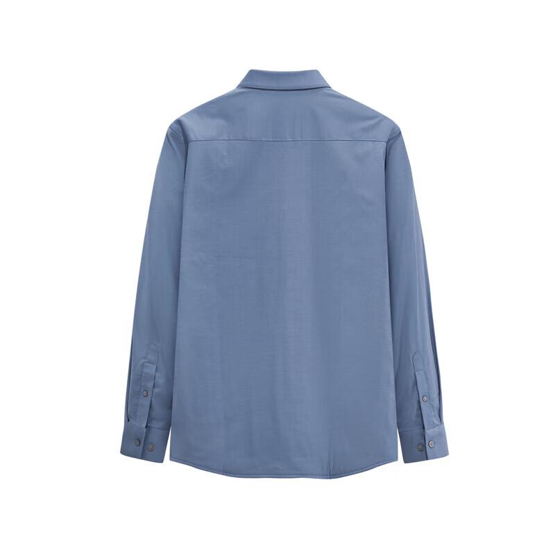 Jiumuwang Men's Wool Blend Wrinkle-Resistant Shirt