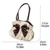 Trendy Vintage Women's Bow Handbag Aesthetic Dot Y2k Lady Shoulder Bags Casual Chic All Match Ins Underarm Bag Streetwear