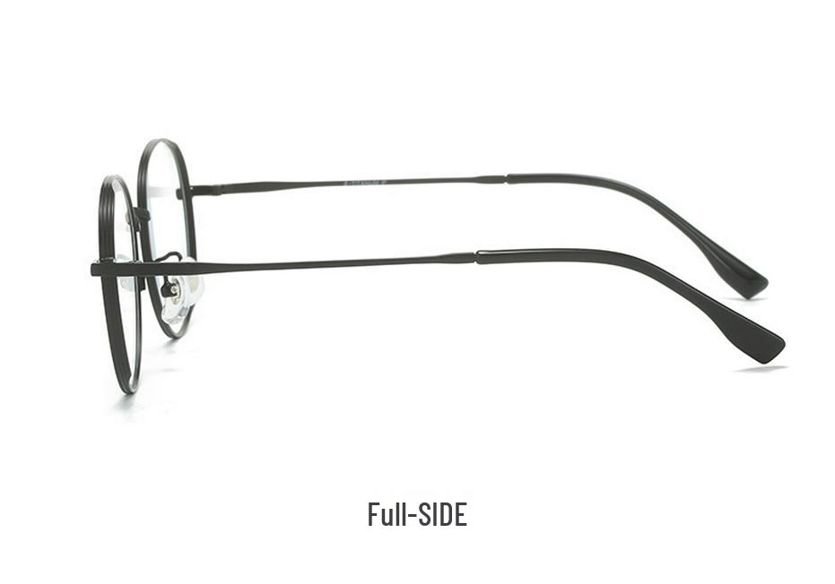 2023 Ultra-Light Round Titanium Glasses Frame with Laser Pattern – Stylish and Versatile for Men and Women