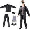 Men Handsome Clothes 1/6 Male Doll Black Suits Clothing Accessorie Supermodel Boy Fashion Dress Up Top Pant For 30Cm 12Inch Doll