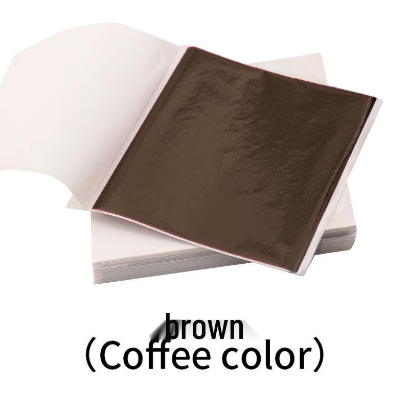 Imitation Gold Leaf Paper 9cm DIY Gilding, Decorative Sheets - 50 Sheets, Various Colors