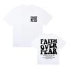 Faith Over Fear Christian Women Tshirts Christian Clothes Jesus Fashion Trendy Tshirts Bible Verse Sportwear Aesthetic Clothes