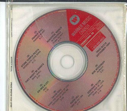 CD РАЗЛИЧНЫЕ  Warner Music Canada Сентябрь 1994  PROC94219 WARNER MUSIC CA 1994 Канада Рок Б/у