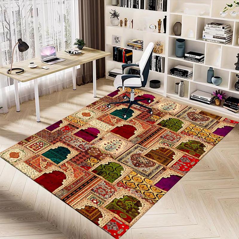 1PC Arches Patterns Extra Large Non Slip Floor carpet, Office, family, bedroom, Studio Large Area Rug Indoor Rugs, Vibrant Colors