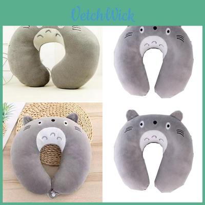 Cuscino a forma di U Totoro dei cartoni animati per riposo in ufficio e pisolino con imbottitura in fibra di poliestere
