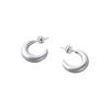 Simple And Fashionable Personalized Smooth C-Shaped Earrings S925 Silver Needle Earrings, Temperament Versatile Commuting Must Enter Earrings