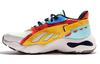 Chunky Sneakers Women's Low Top Yellow/Red AGLN072-11