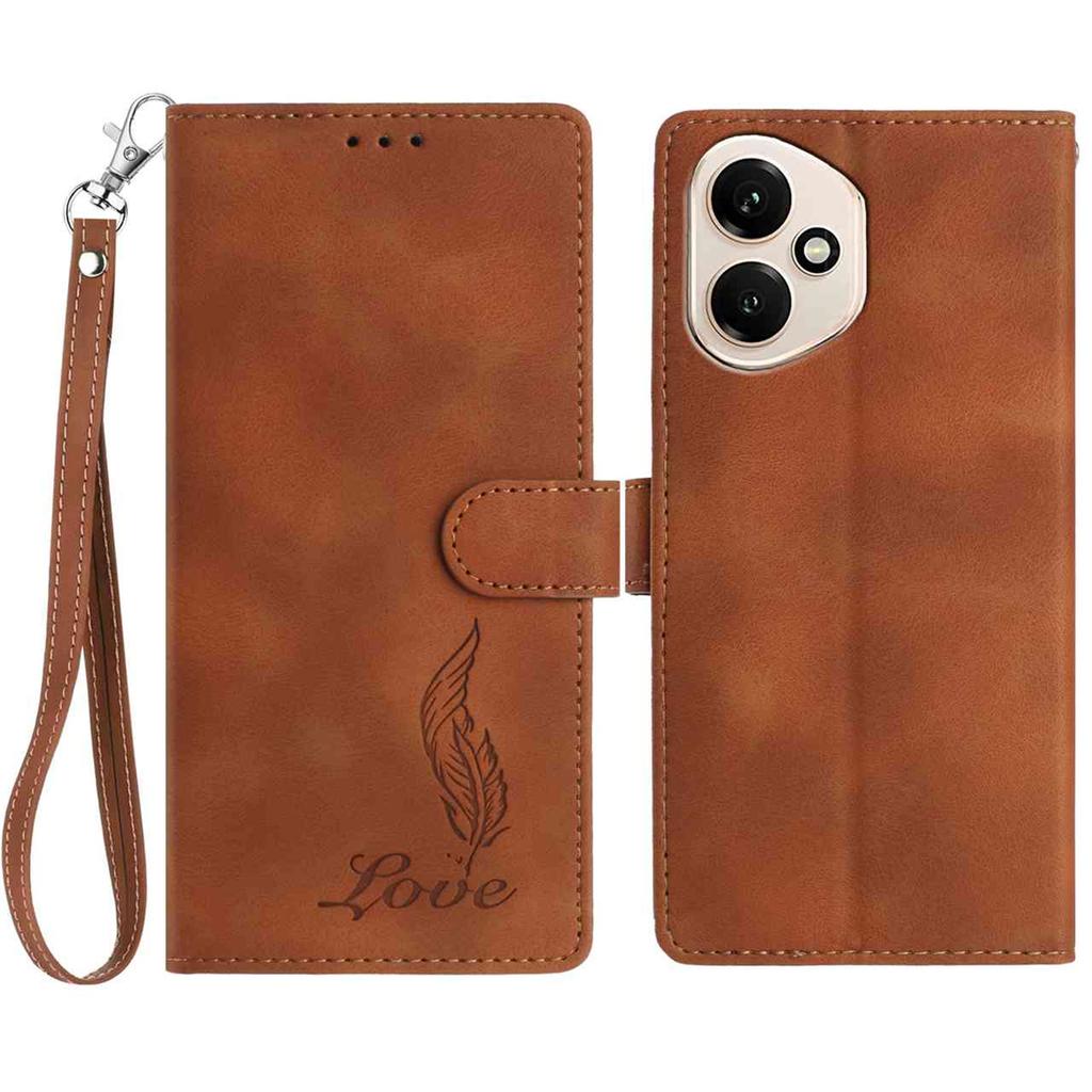 Quill Pen Embossed Pattern Flip Card Design Wallet Case for Huawei P10-P50,Honor 9 Lite,Y6P,Y5 2018,P40,P20 Lite,Magic7...(8-Color)