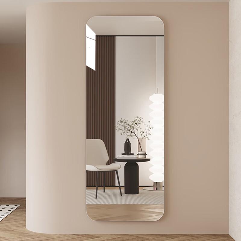 Self-Adhesive Round Corner Full-Length Wall Mirror