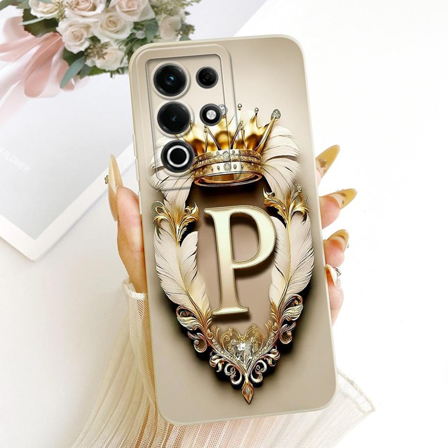 For Itel S25 Ultra Case S686LN Luxury Initial Letter Soft Silicone Shockproof TPU Cover For Itel S25 S685LN Funda S25Ultra Coque