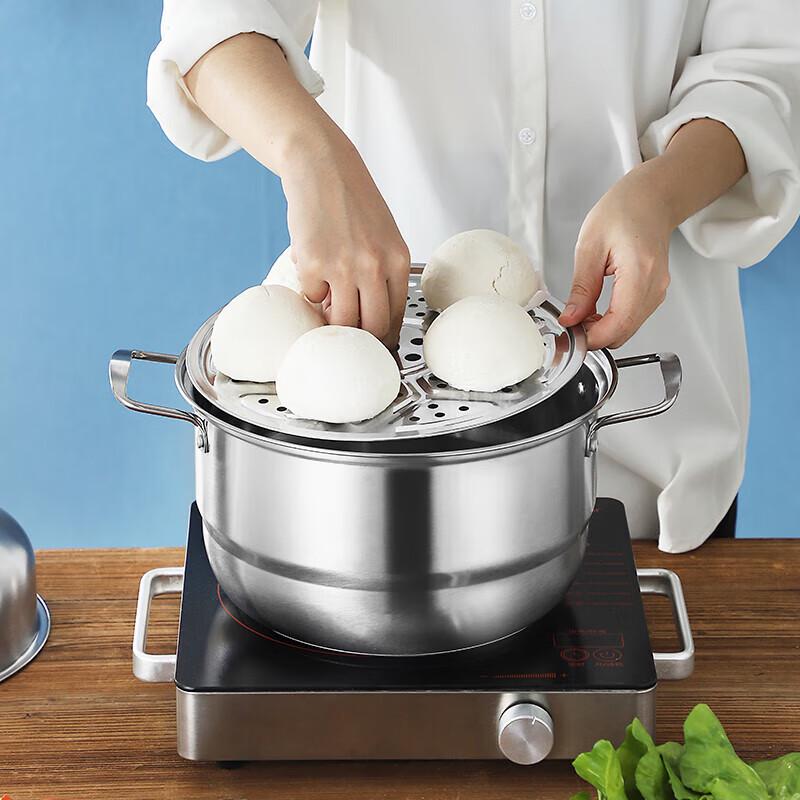 Sgang Mehrzweck-Dampfgarer aus 3 Lagen Edelstahl, 28cm