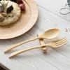 RIVERET Cutlery Fork, Medium, 19cm, Bamboo, Dishwasher Safe (White)