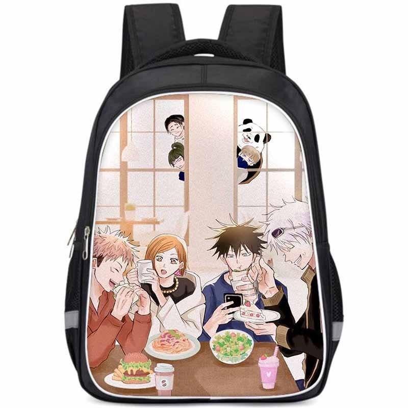 Spacious Jujutsu Kaisen Backpack For Kids With Lightweight Oxford Fabric