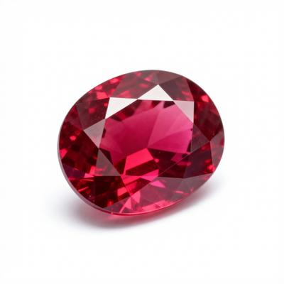 Natuurlijke Rode Robijn Losse Edelsteen 13,75 ct Ovaal Geslepen Bloed voor Sieraden Maken en Edelsteen Collecties