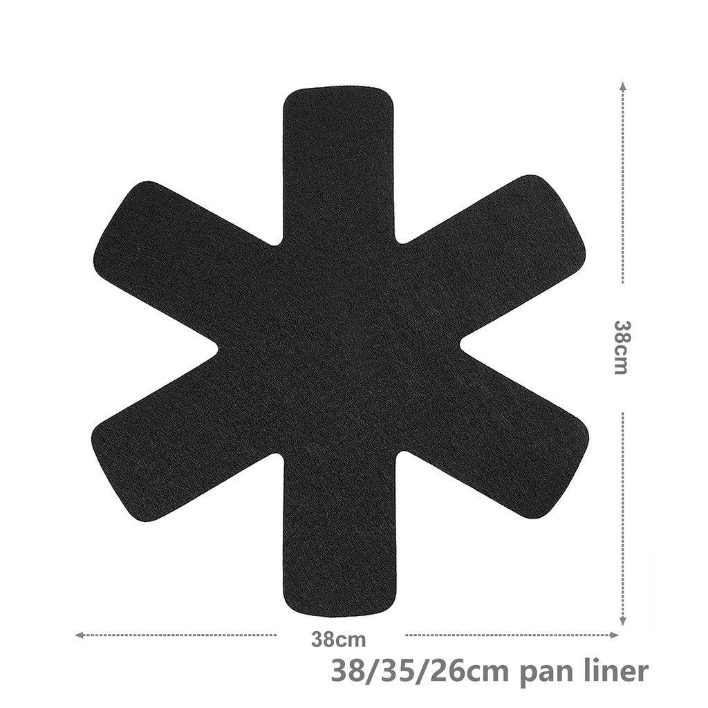 8Pcs Pot Dividing Protector Non Scratch Hot Pot Mat Multifunction Pan Protector Pad Non-Woven Fabric for Storing Stacking Pan