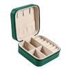 Zippered Leather-Material Jewelry Storage Case with Lid Hooks, Interior Pocket, Ring Rolls, and Removable Dividers