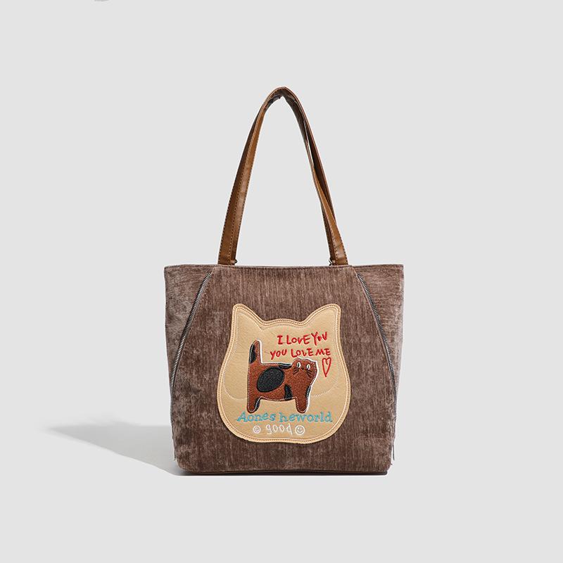 

New niche design trend casual large capacity fashion versatile commuter shoulder bag three-purpose bag can be double shoulder коричневый