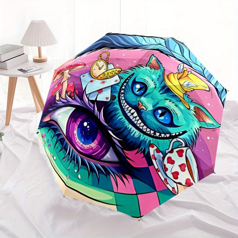 1pc Cat Auto Open/close, All-Season Portable Folding Umbrella for Women & Men, Travel, Everyday, Formal Events - Compact Luxury Parasol, Outdoor Acces
