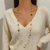 An Elegant Vintage-Style Casual Long Sweater Necklace Made of Artificial Crystal, Suitable for Women for Daily Gatherings, Shopping