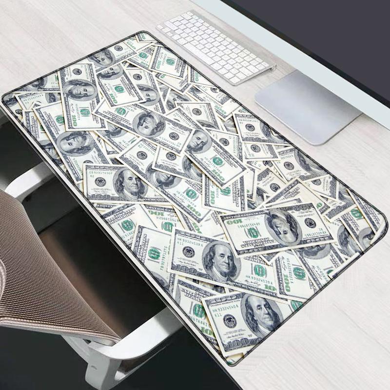 Gaming Laptop Dollar Druck Schreibtischunterlage Handgelenkauflage Maus PC Zubehör Tischunterlagen Schreibtischmatte Gamer Schrank Tastenkappen Mauspads