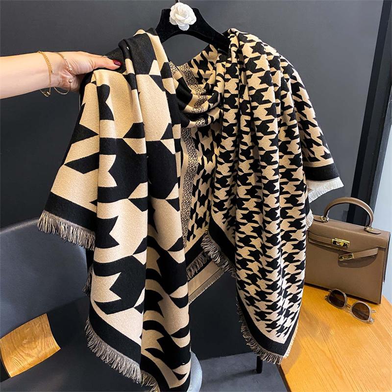 

Luxury Winter Scarf Women Cashmere Warm Pashmina Foulard Female Shawls Wraps Thick Soft Bufanda Poncho Scarves Stole