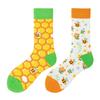 Asymmetric Colorful Christmas Cotton Socks for Couples