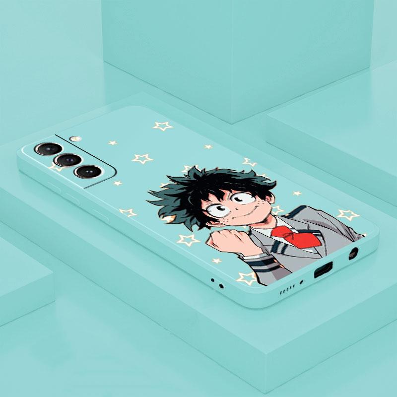 Anime My Hero Academia Case for Samsung Galaxy S8 Note 20 Ultra 5G S9 S21 S10 Plus S20 FE S22 Ultra Matte Liquid Silicone Funda